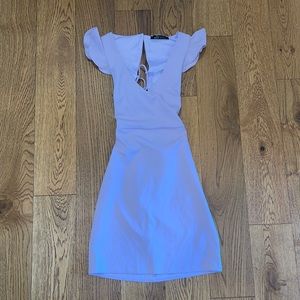 BLUE BLUSH pastel purple lace up back dress SIZE XS